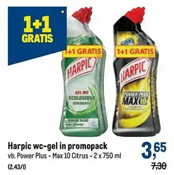 Makro Harpic wc-gel power plus - max 10 citrus aanbieding