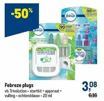 Febreze plugs trivolution - startkit = apparaat + vulling - ochtenddauw