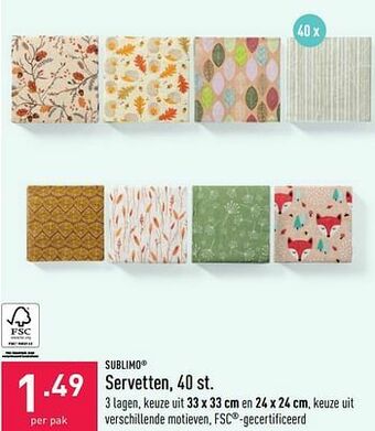 ALDI Servetten aanbieding