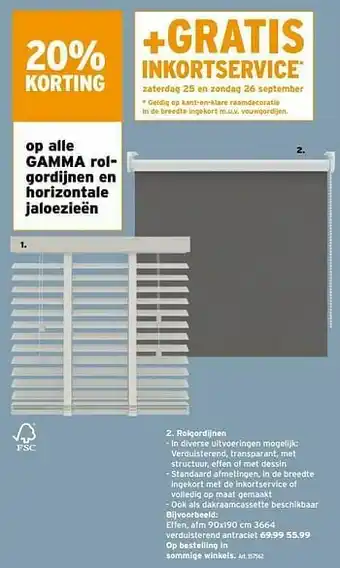 GAMMA Rolgordijnen effen aanbieding