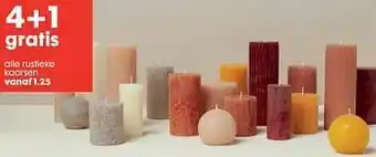 HEMA Rustieke kaarsen aanbieding