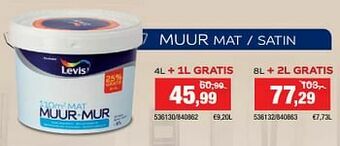 Hubo Muur mat - satin aanbieding