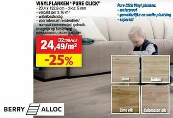 Hubo Vinylplanken pure click aanbieding