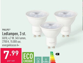 ALDI Philips Ledlampen, 3 st. aanbieding