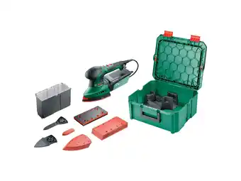 Hubo Bosch psm 200 aes multischuurmachine 200w + 29 accessoires + systembox aanbieding
