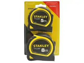 Hubo Stanley tylon rolmeter 8m + 5m aanbieding