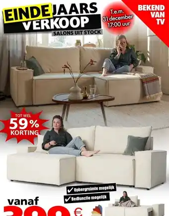 Seats and Sofas Milo hoeksalon, zetelbed aanbieding