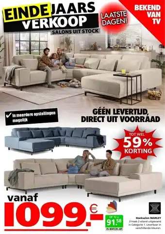 Seats and Sofas Marley u salon aanbieding