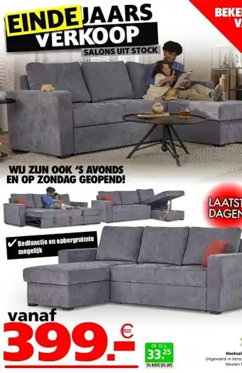 Seats and Sofas Lily hoeksalon, zetelbed aanbieding