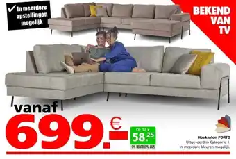 Seats and Sofas Porto hoeksalon aanbieding