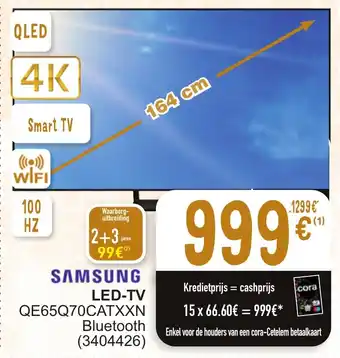 Cora SAMSUNG LED-TV QE65Q70CATXXN Bluetooth aanbieding