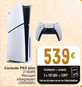 Cora Console PS5 slim aanbieding