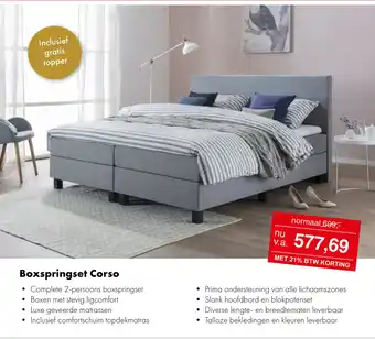 Woonsquare Boxspringset Corso aanbieding