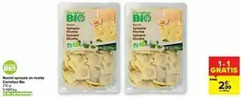 Carrefour Market Ravioli spinazie en ricotta carrefour bio aanbieding