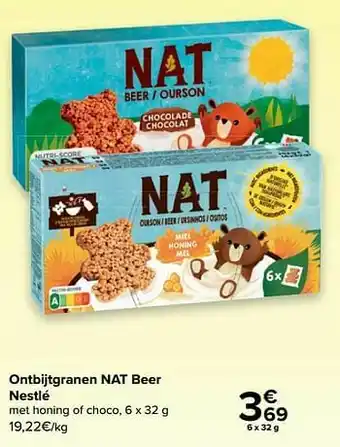 Carrefour Ontbijtgranen nat beer nestlé aanbieding