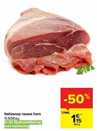 Carrefour Italiaanse rauwe ham aanbieding