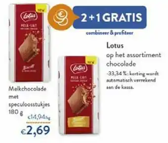 OKay Lotus melkchocolade met speculoosstukjes aanbieding