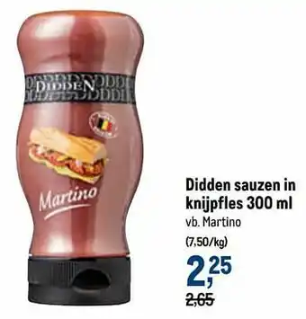 Makro Didden sauzen in knijpfles martino aanbieding
