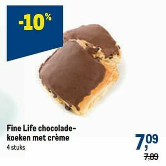 Makro Fine life chocoladekoeken met crème aanbieding