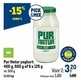 Pur natur yoghurt