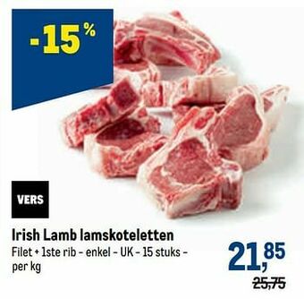 Makro Irish lamb lamskoteletten aanbieding