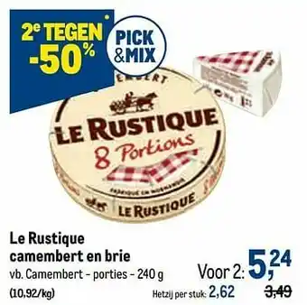 Makro Le rustique camembert en brie camembert - porties aanbieding