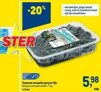 Makro Zeeuwse mosselen jong en fijn aanbieding