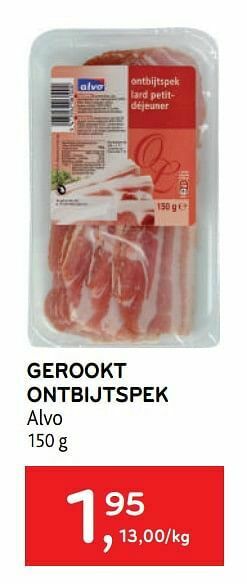 Alvo Gerookt ontbijtspek alvo aanbieding