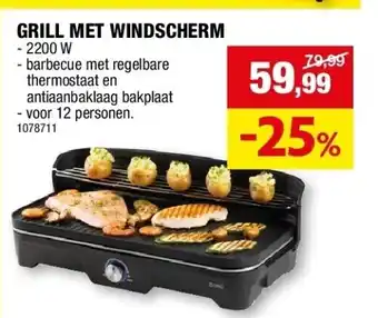 Hubo Grill met windscherm aanbieding