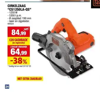 Hubo Cirkelzaag “cs1250la-qs” aanbieding