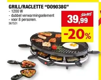 Hubo Grill/raclette “do9038g” aanbieding