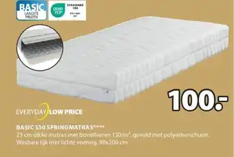 Jysk Basic s50 springmatras aanbieding