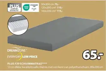 Jysk Plus f30 schuimmatras aanbieding