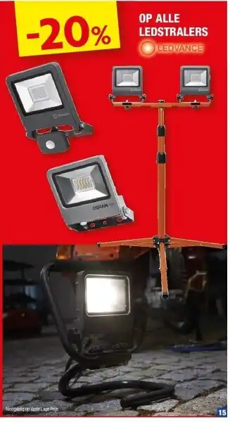 Hubo Op alle ledstralers aanbieding