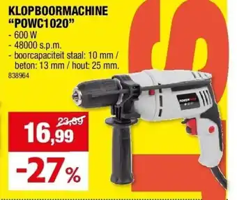 Hubo Klopboormachine “powc1020” aanbieding