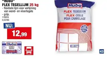 Hubo “hubo” flex tegellijm 25 kg aanbieding