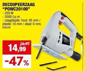 Hubo Decoupeerzaag “powc20100” aanbieding