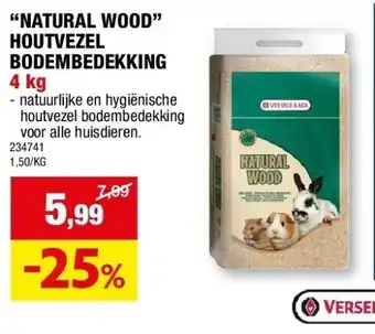 Hubo “natural wood” houtvezel bodembedekking 4 kg aanbieding
