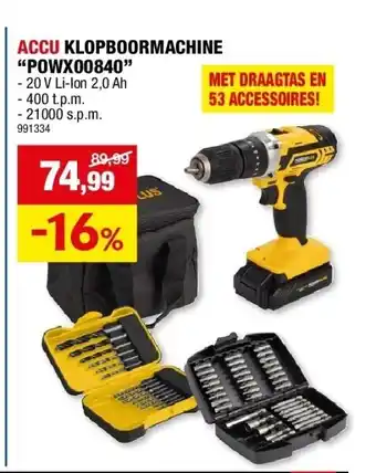 Hubo Accu klopboormachine “powx00840” aanbieding