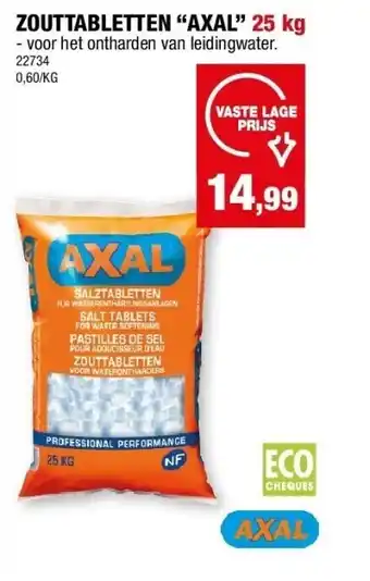 Hubo Zouttabletten “axal” 25 kg aanbieding