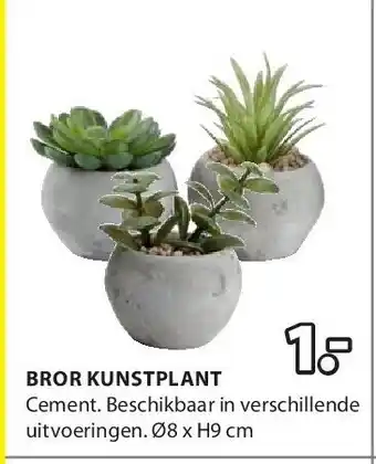 Jysk Bror kunstplant aanbieding