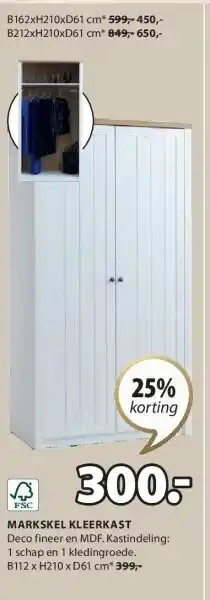 Jysk Markskel kleerkast aanbieding