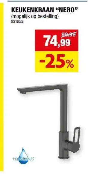 Hubo Keukenkraan “nero” aanbieding