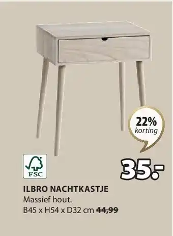 Jysk Ilbro nachtkastje aanbieding