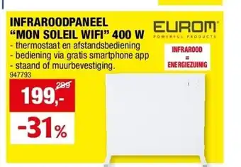 Hubo Infraroodpaneel “mon soleil wifi” 400 w aanbieding