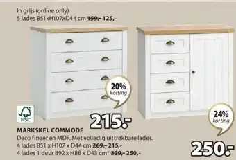 Jysk Markskel commode aanbieding