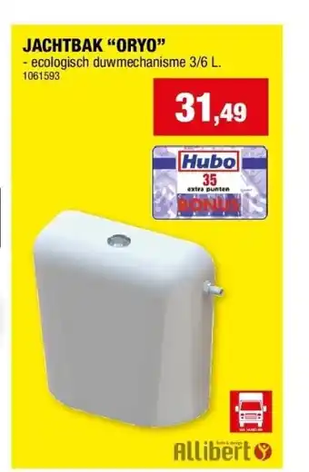 Hubo Jachtbak “oryo” aanbieding