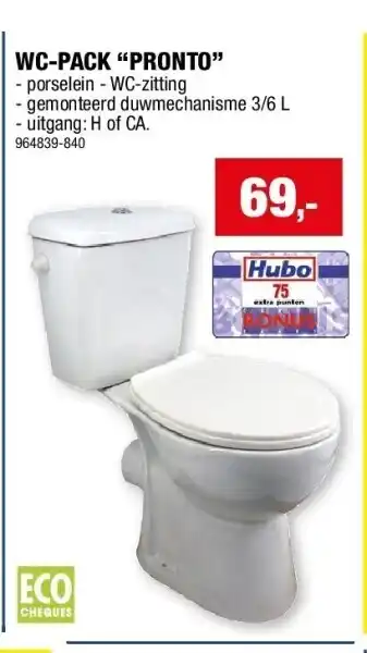 Hubo Wc-pack “pronto” aanbieding