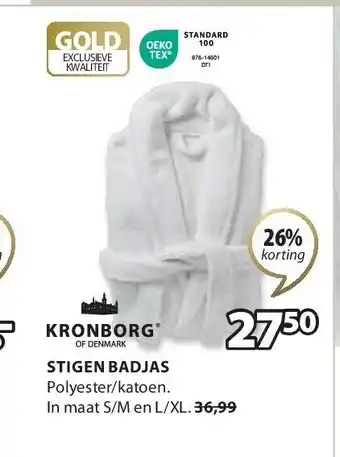 Jysk Stigen badjas aanbieding