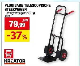 Hubo Plooibare telescopische steekwagen aanbieding